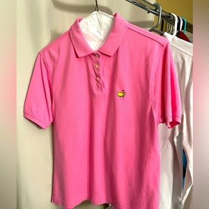 Masters Ladies Short Sleeve Pink Polo with signature logo on chest & sleeve Med